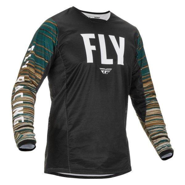 Fly Racing® - Men's Kinetic Wave™ Large Black/Rum Long Sleeve Jersey