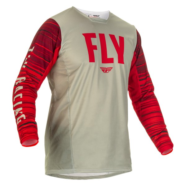 Fly Racing® - Kinetic Wave Jersey (2X-Large, Light Gray/Red)
