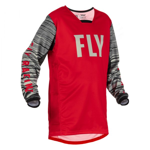Fly Racing® - Kinetic Wave Youth Jersey (X-Large, Red/Gray)