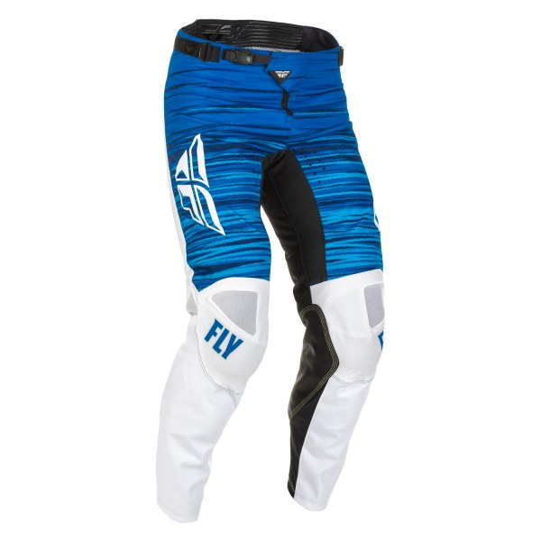 Fly Racing® - Men's Kinetic Wave™ 28 Size White/Blue Cycling Pants
