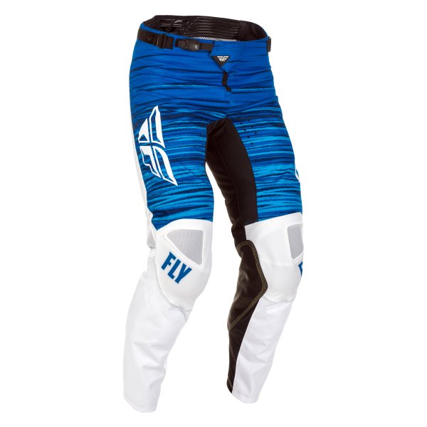 Fly Racing® - Men's Kinetic Wave™ 40 Size White/Blue Cycling Pants