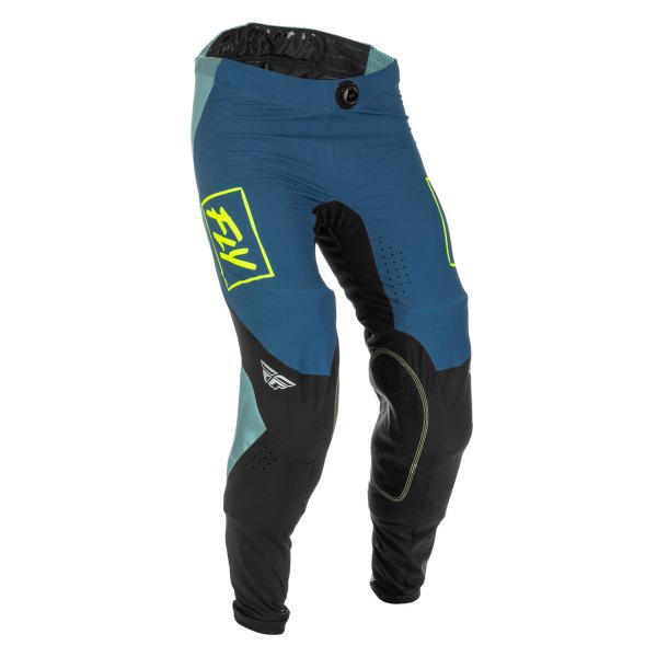 Fly Racing® - Men's Lite™ 28 Size Gray/Teal/Hi-Vis Cycling Pants