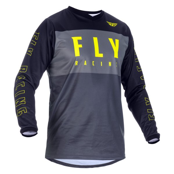 Fly Racing® - F-16 Men's Jersey (Small, Gray/Black/Hi-Viz)