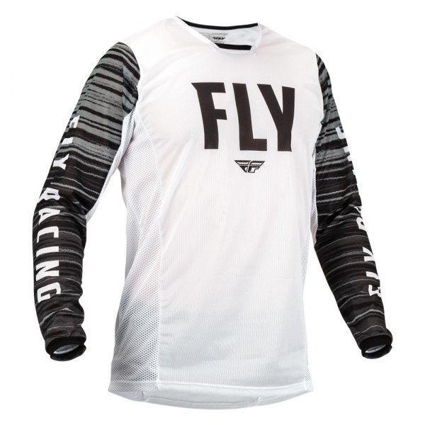 Fly Racing® - Kinetic Mesh Jersey (Large, White/Black/Gray)