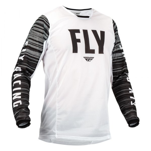 Fly Racing® - Kinetic Mesh Jersey (Medium, White/Black/Gray)