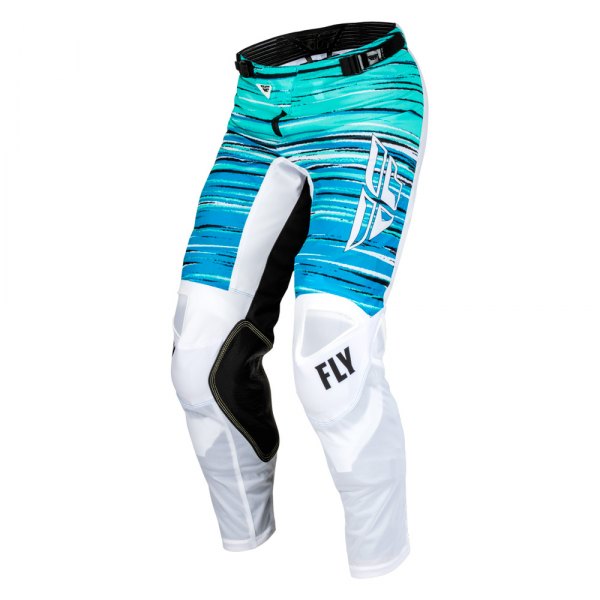 Fly Racing® - Kinetic Mesh Pants (28, White/Blue/Mint)