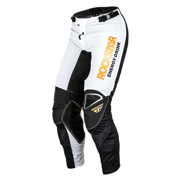 Fly Racing® - Kinetic Rockstar Mesh Men's Pants (28, White/Black/Gold)