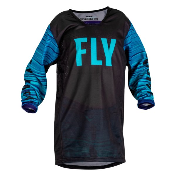 Fly Racing® - Kinetic Mesh Youth Jersey (Medium, Black/Blue/Purple)