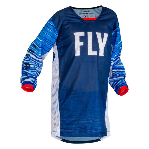 Fly Racing® - Kinetic Mesh Youth Jersey (Large, Red/White/Blue)