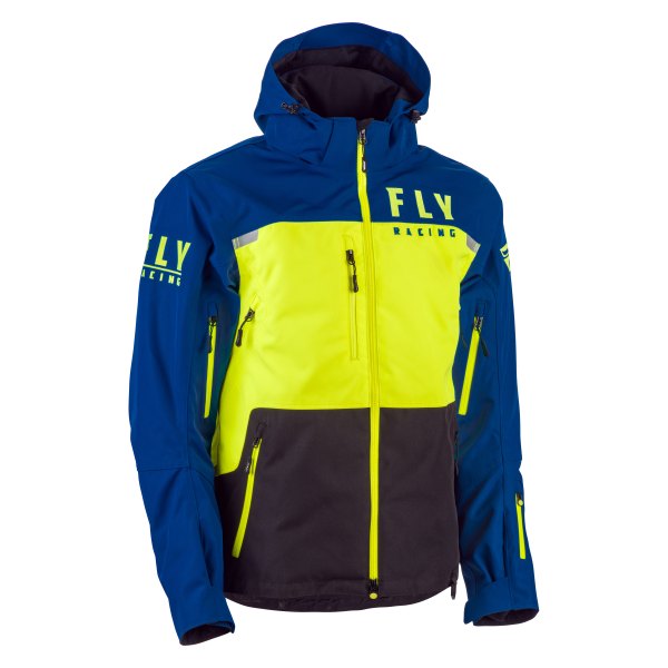 Fly Racing® - Carbon Men's Jacket (Medium, Blue/Hi-Viz/Black)