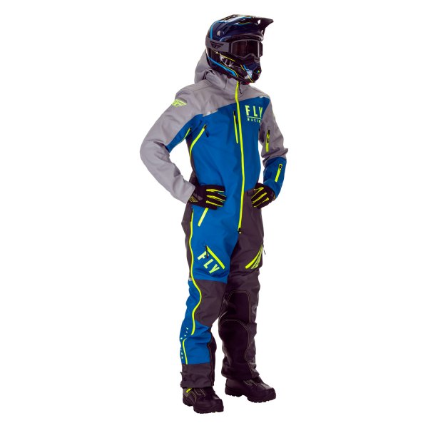 Fly Racing® - Cobalt Shell Snow Bike Monosuit (2X-Large, Blue/Gray/Hi-Viz)