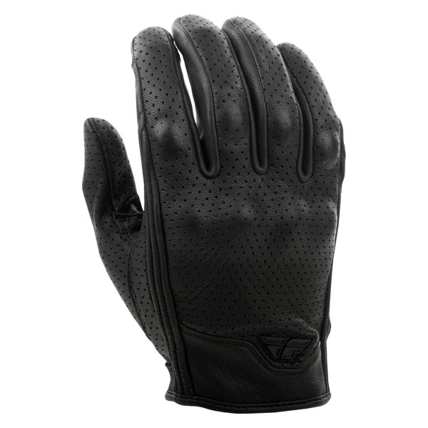 Fly Racing® - Thrust Perforated Men's Leather Gloves (Large, Black)