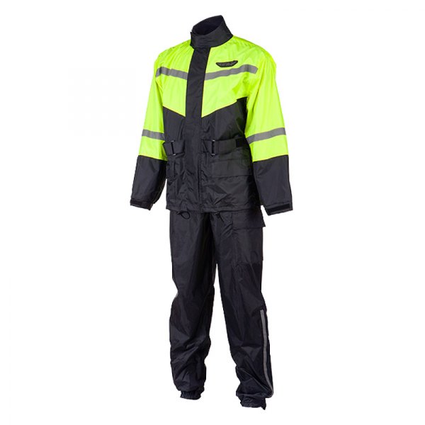 Fly Racing® - 2-Piece Rain Suit (Large, Black/Hi-Viz Yellow)