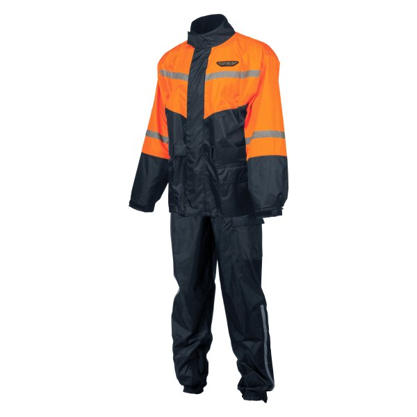 Fly Racing® - 2-Piece Rain Suit (Medium, Black/Orange)