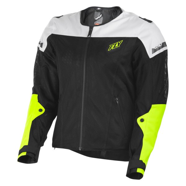 Fly Racing® - Flux Air Men's Mesh Jacket (Small, Black/Hi-Viz)