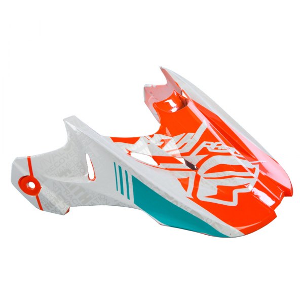Fly Racing® - White/Teal/Orange Visor for Kinetic Pro Canard Helmet