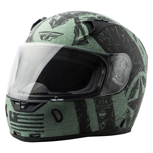 Fly Racing® - Revolt Liberator Small Matte Black/Green Full Face Helmet