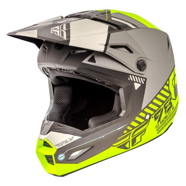 Fly Racing® - Elite X-Small Matte Black/Gray/Hi-Viz Off-Road Helmet