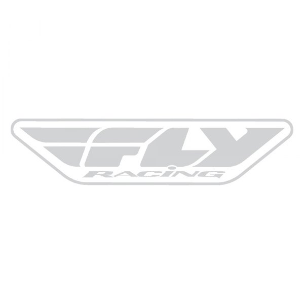 Fly Racing® - "Fly Racing" White Corporate Die-Cut Sticker