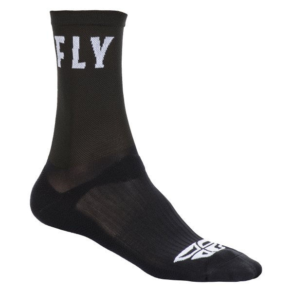 Fly Racing® - No Show Crew Socks (Small/Medium, Black)