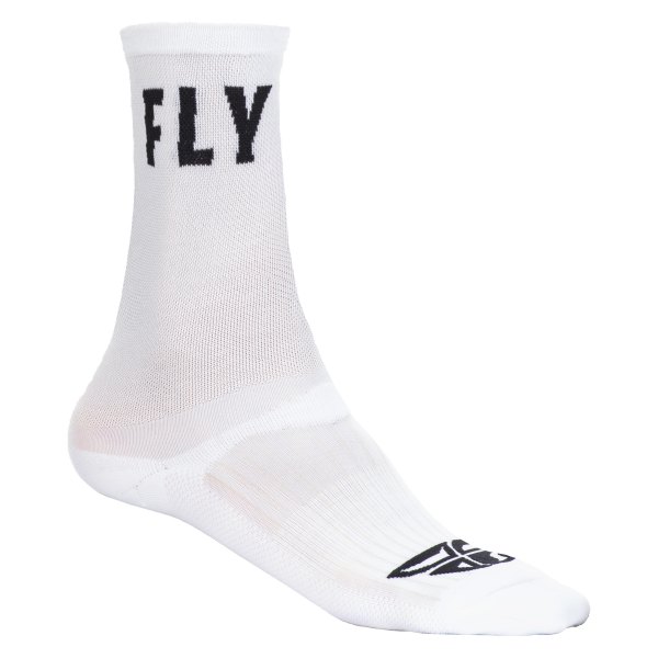 Fly Racing® - No Show Crew Socks (Small/Medium, White)
