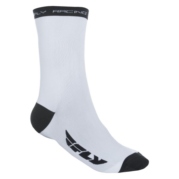 Fly Racing® - Shorty Crew Socks (Large/X-Large, White)