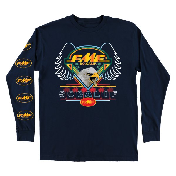 FMF Apparel® - Flagship Men's Long Sleeve Shirt (Large, Navy)