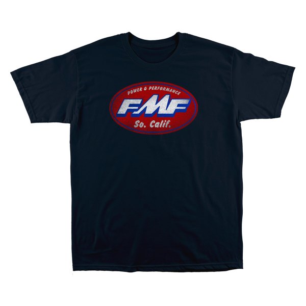 FMF Apparel® - Greased Men's Tee (Large, Navy)
