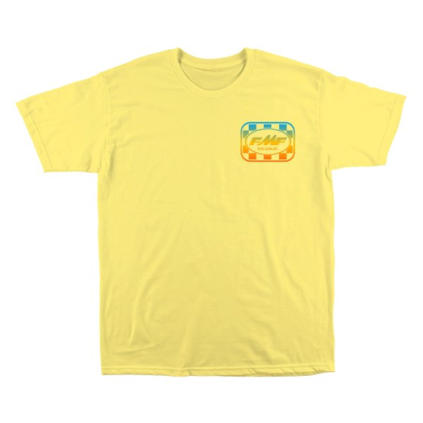 FMF Apparel® - Faded Checkers Tee (2X-Large, Yellow)