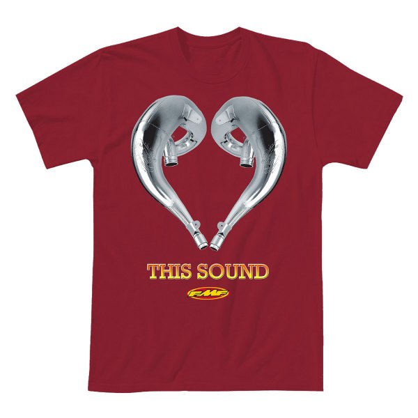 FMF Apparel® - Love This Sound 2 Men's T-Shirt (Medium, Red)