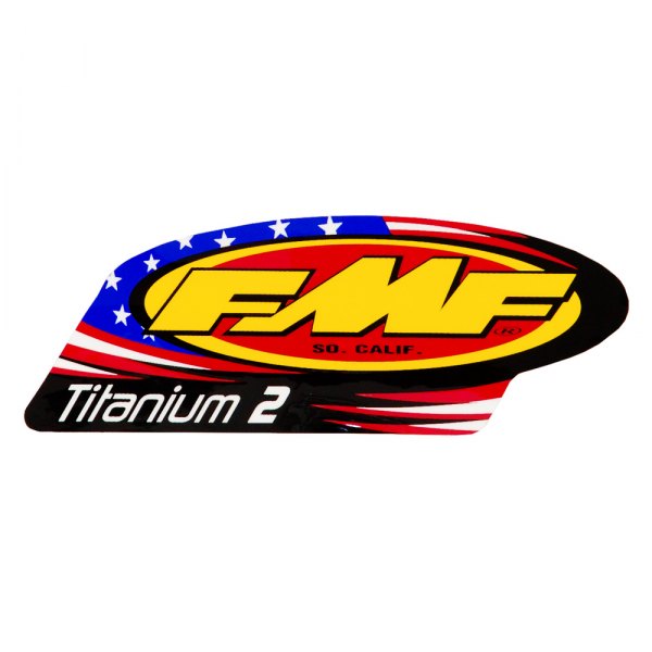 FMF Racing® - "FMF" Titanium 2 Patriotic Mylar Replacement Exhaust Decal