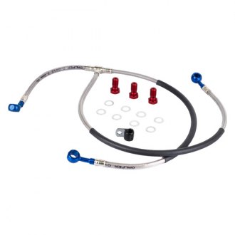 Blue w/Black Banjos and Bolts 2003-2007 Front Braided Stainless Steel Brake Lines Suzuki SV1000 Venhill SUZ-10010F N Model