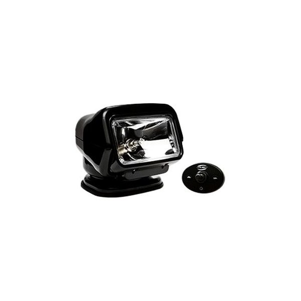 Golight® - Stryker™ Permanent Mount 5.9"x3.6" 65W Rectangular Spot Beam Searchlight with Wired Remote, Full Set