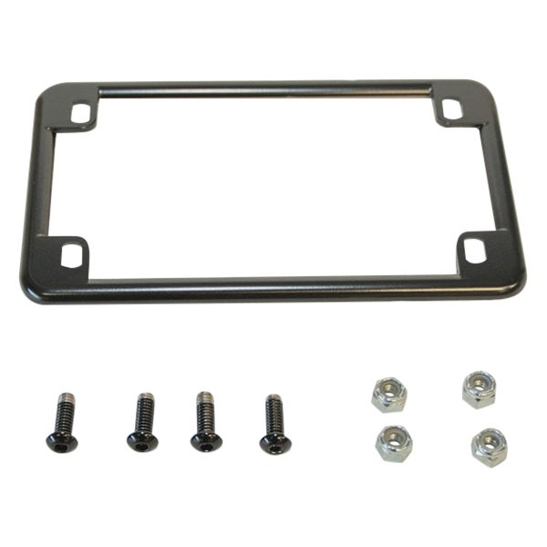 Great Bike Gear® - Black License Plate Frame with Bolts and Nuts