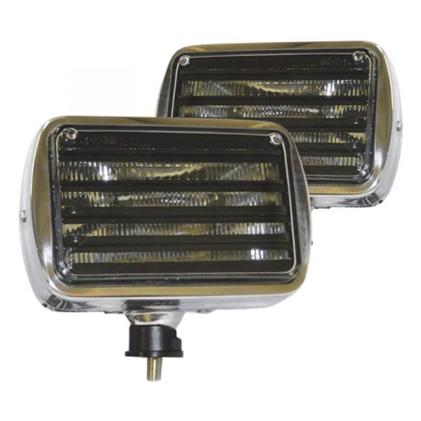 Grote® - Per-Lux™ 600 Series 7.5"x5.75" 2x50W Chrome Housing Fog Beam Lights with Louvers