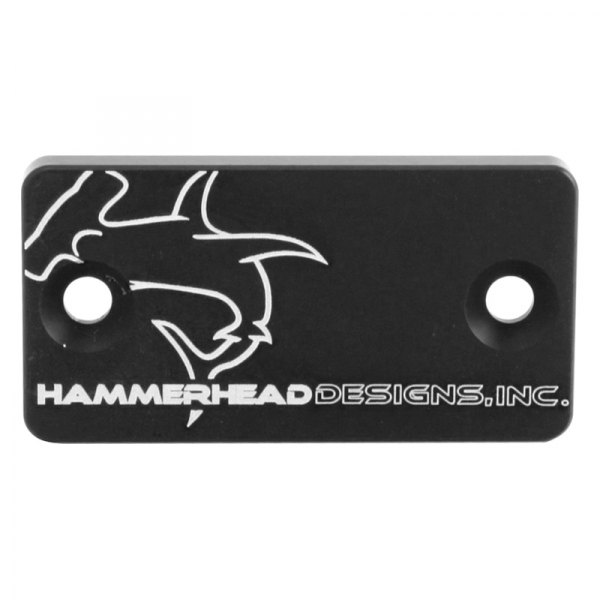 Hammerhead Designs® - Front Aluminum Black Brake Master Cylinder Cap On Vehicle