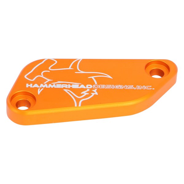 Hammerhead Designs® - Front Aluminum Orange Brake Master Cylinder Cap