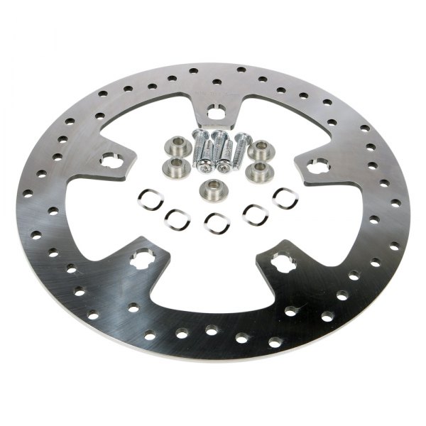 HardDrive® - Touring Front Stainless Steel Natural Drilled Brake Rotor