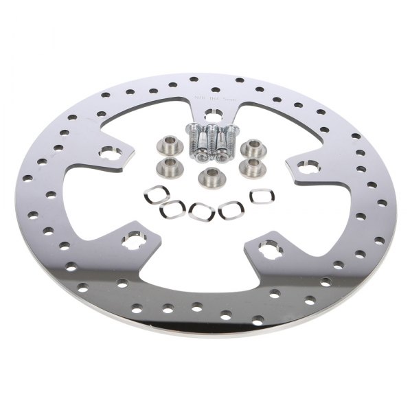 HardDrive® - Touring Front Stainless Steel Polished Drilled Brake Rotor