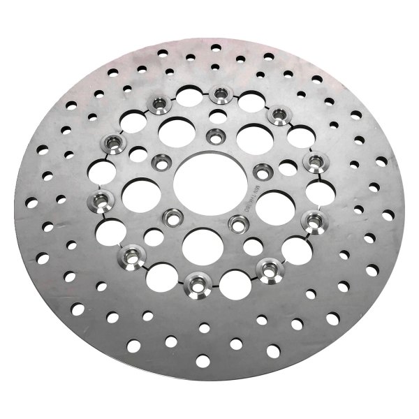 HardDrive® - Front Stainless Steel Natural Drilled Vented Floating Brake Rotor