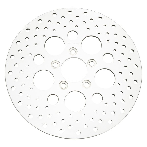 HardDrive® - Rear Stainless Steel Polished Drilled Vented Brake Rotor