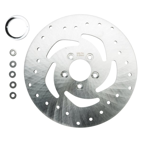 HardDrive® - Rear Satin Black with Machined Accents Super Flow Brake Rotor