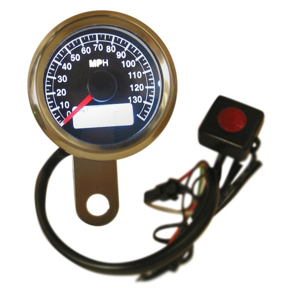 HardDrive® - Electronic Mini Speedometer with Black Faced Led Lights