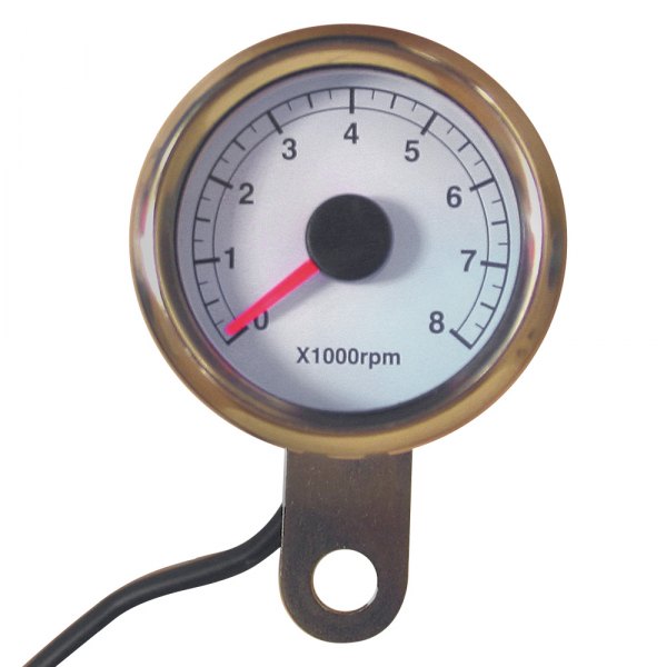 HardDrive® - 48mm 8000 RPM Mini Tachometer with White Face