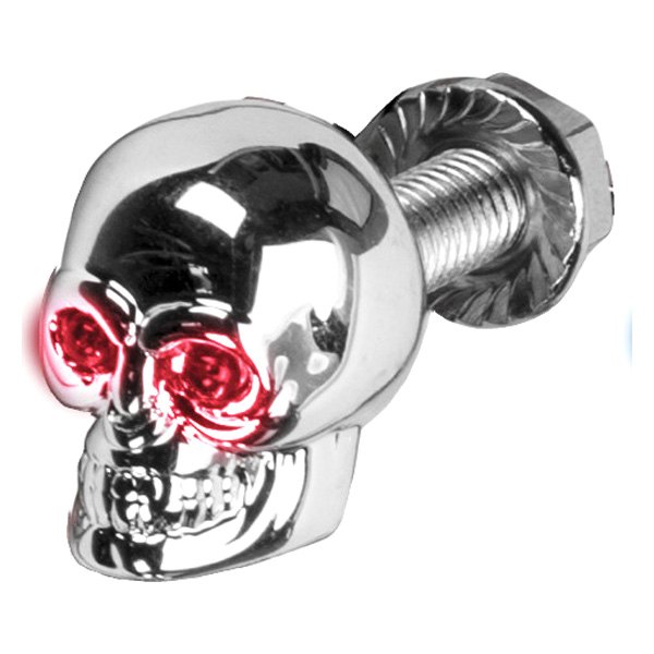 HardDrive® - Skull Style Lighted Red License Plate Screw