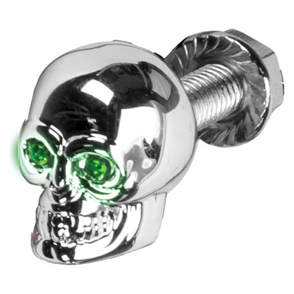 HardDrive® - Skull Style Lighted Green License Plate Screw