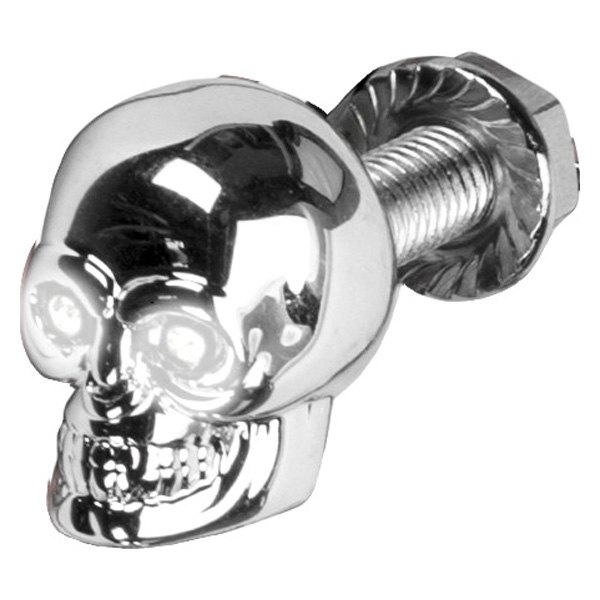 HardDrive® - Skull Style Lighted White License Plate Screw