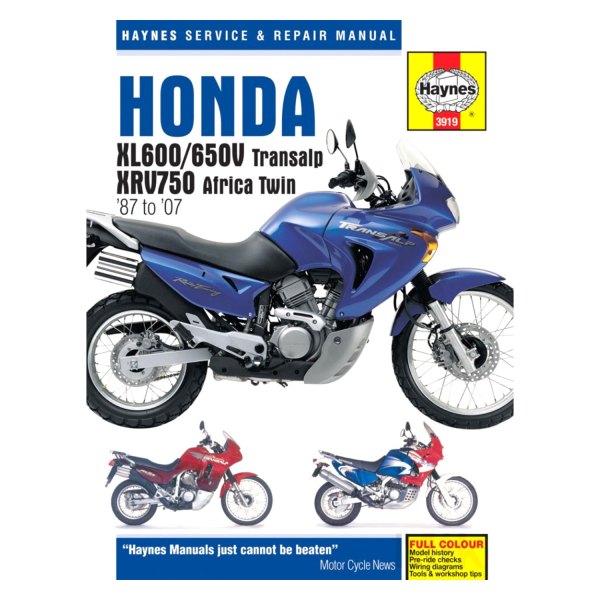 Haynes Manuals® - Honda XL600/650V Transalp & XVR750 Africa Twin XL600V, XL650V 1987-1907 & XRV750 1990-1903 Repair Manual