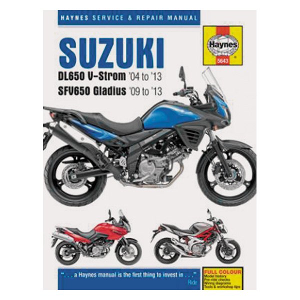 Haynes Manuals® - Suzuki DL650 V-Strom 2004-2013 & SFV650 Gladius 2009-2013 Repair Manual