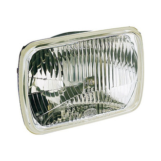 Hella® - 7x6" Rectangular Chrome Vision Plus Factory Style Composite Headlight